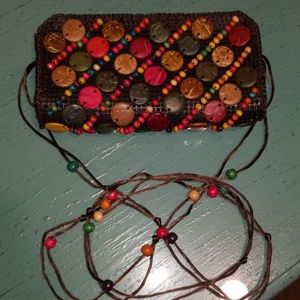 Wooden Beaded Purse